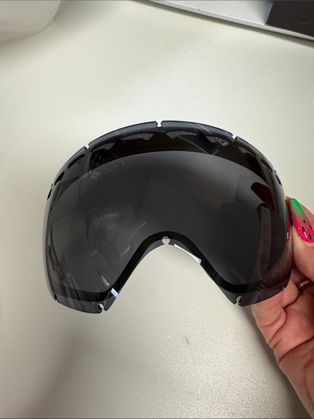 Replacement lenses for Oakley Crowbar snow goggle in Rose and Dark Grey 17% - Picture 4 of 6